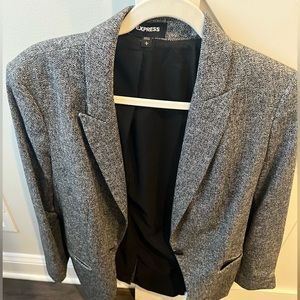 Express black and white blazer